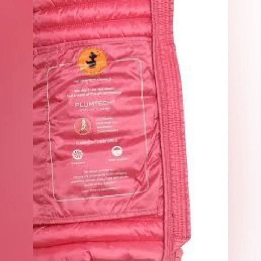 Save The Duck Puffer Coat Jacket Pink Women's Size 2 Medium Logo New With Tag - Picture 3 of 4